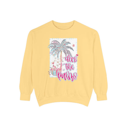 Deck the Palms Sweatshirt - Comfort Colors