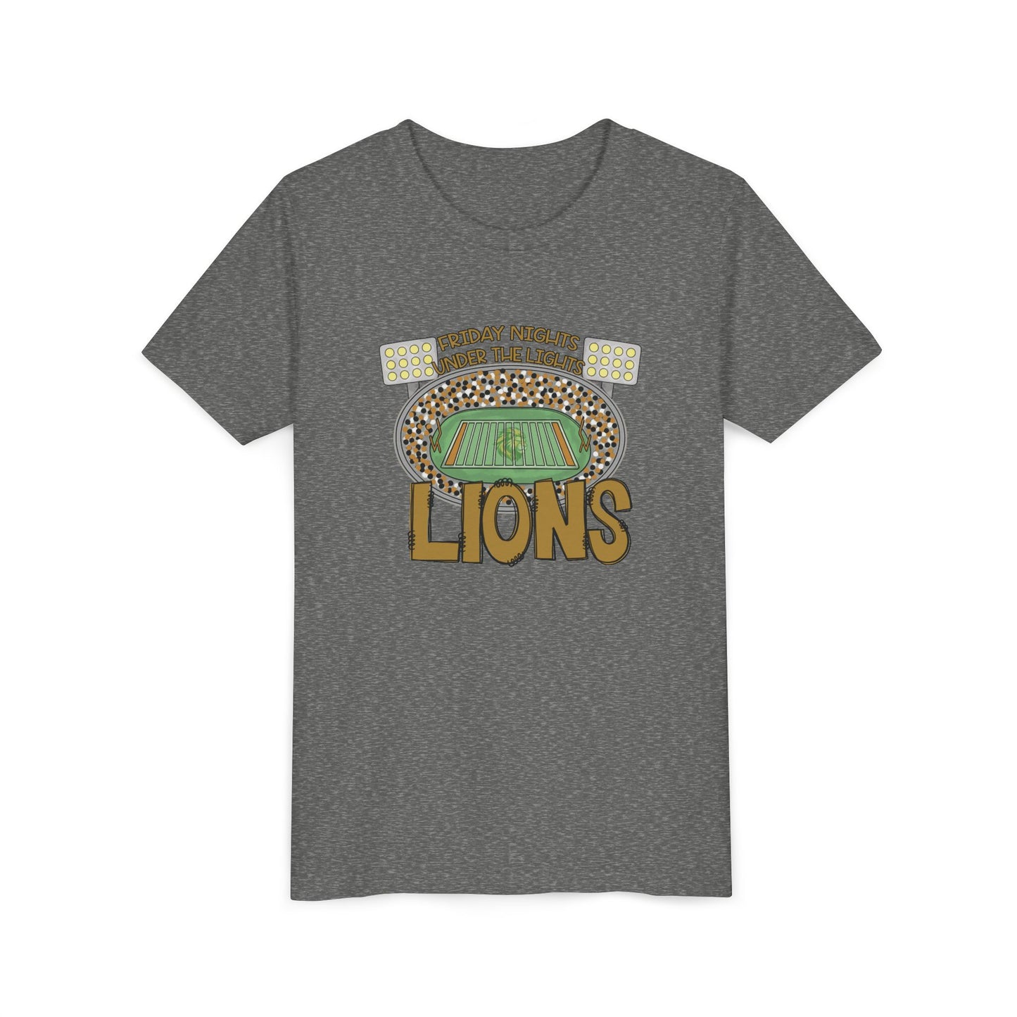 Youth Lions Friday Nights Under the Lights - Bella Canvas