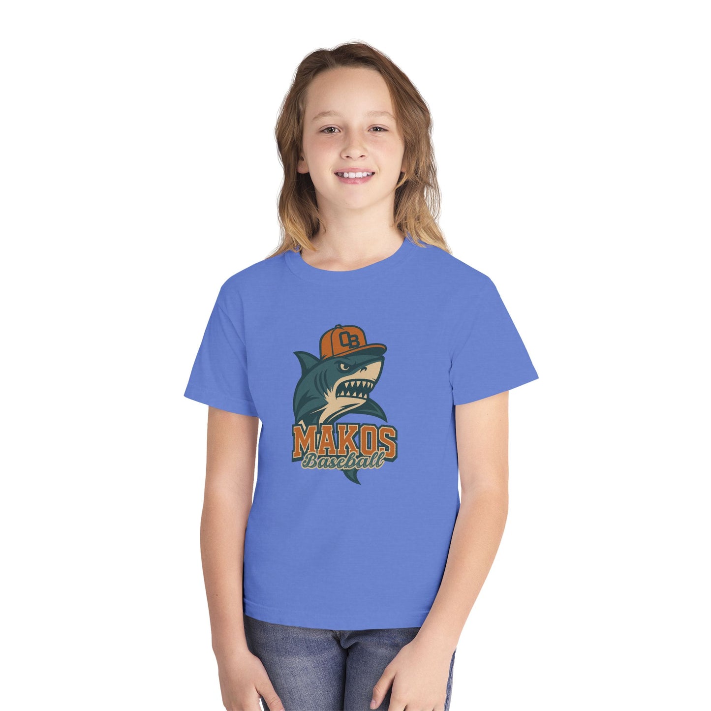 Makos Youth Baseball Tee - Comfort Colors