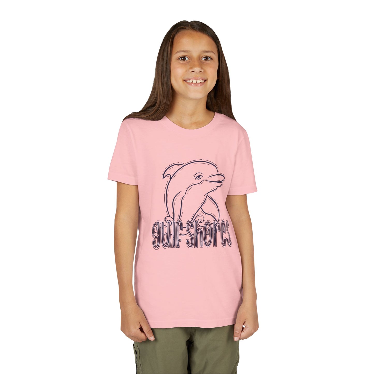 Youth Dolphin Sketch Tee - Bella Canvas