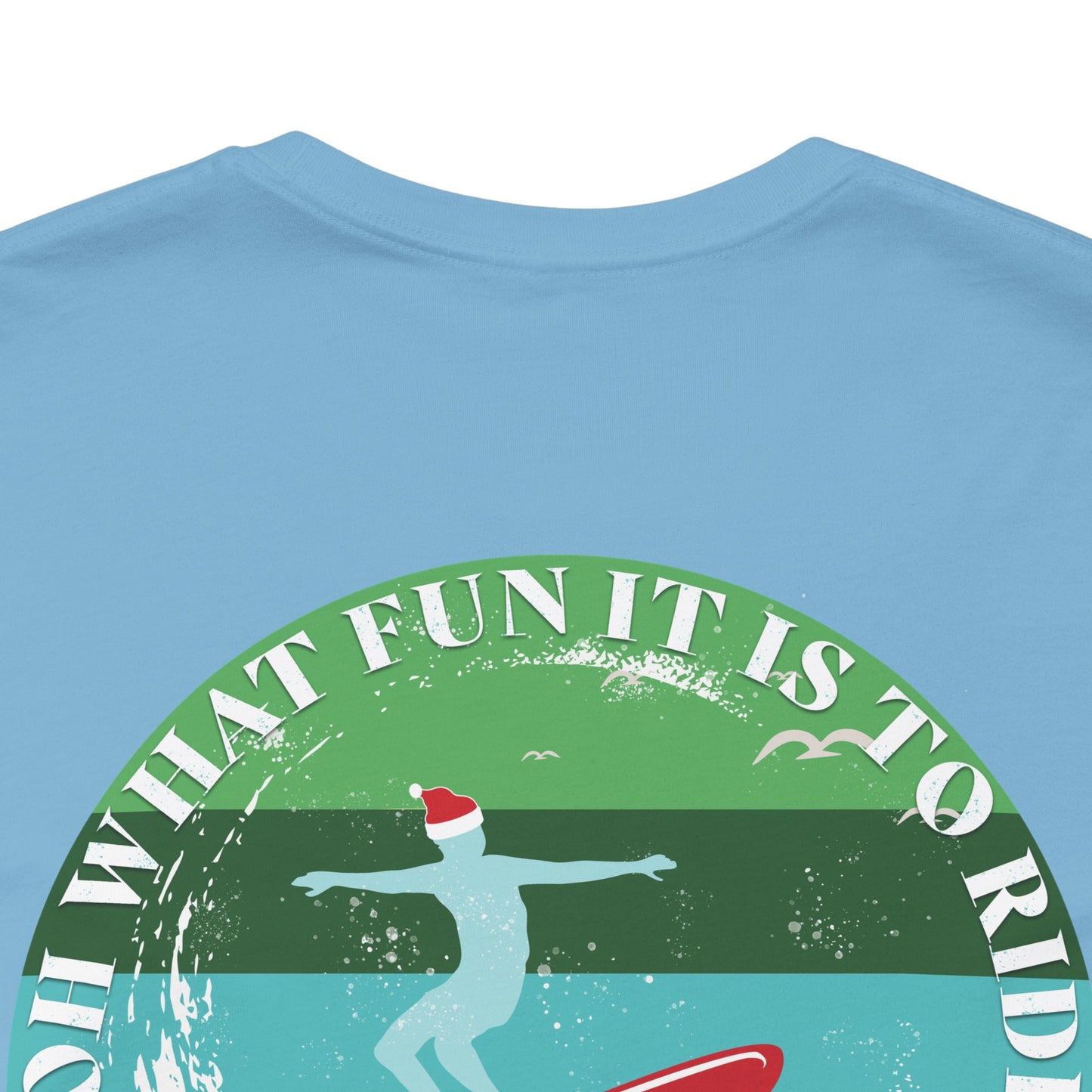 Adult Christmas Surfing Tee - Bella Canvas
