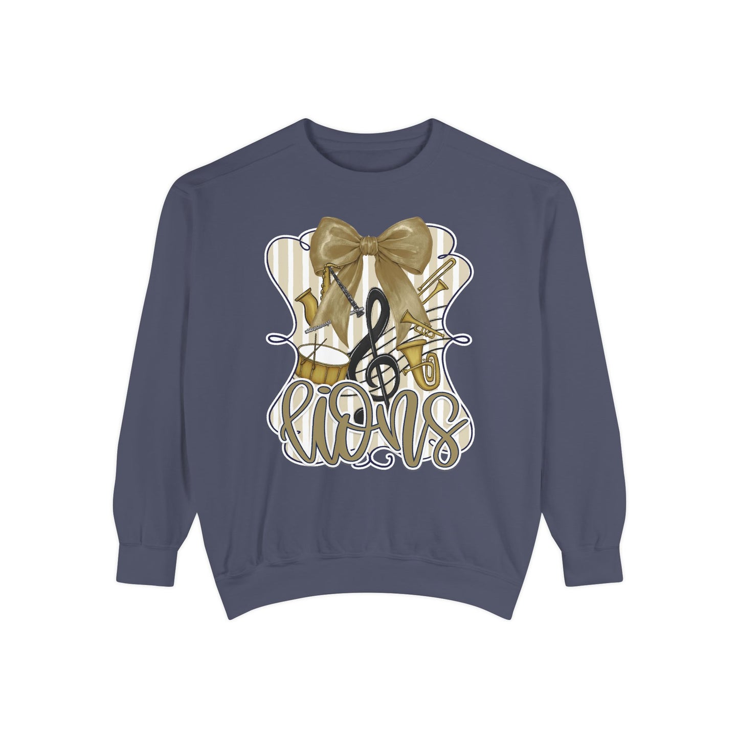 Adult Lions Coquette Band Sweatshirt - Comfort Colors