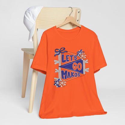 Adult Makos Let's Go Pennant Tee - Bella Canvas