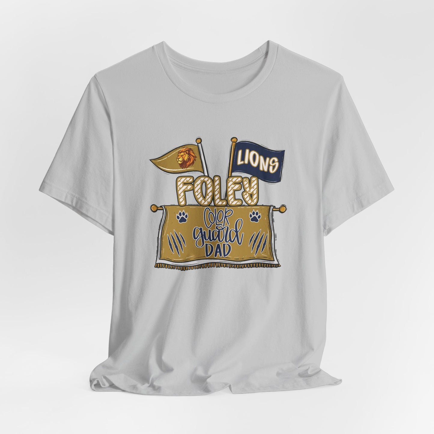 Adult Lions Color Guard Dad Tee - Bella Canvas