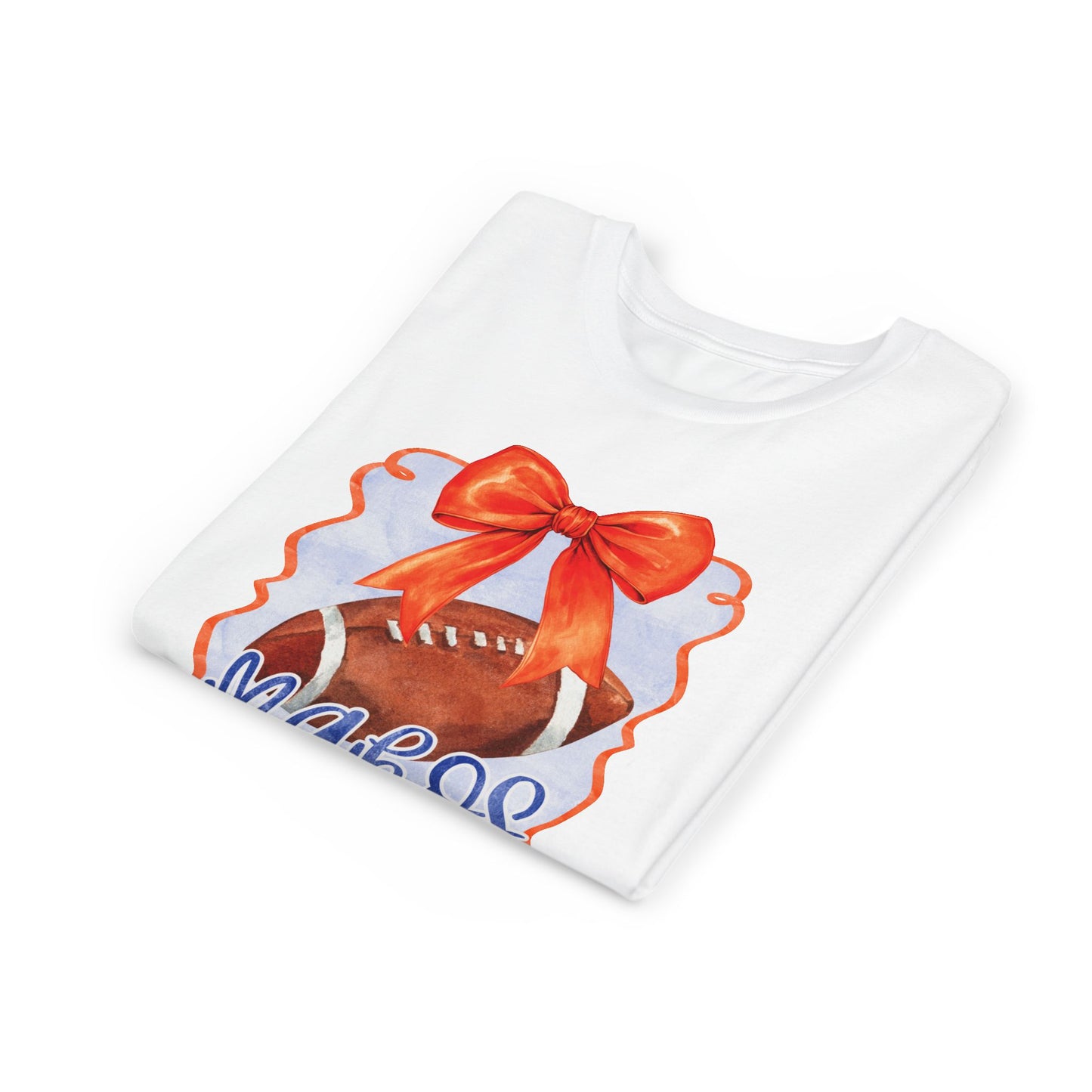 Coquette Watercolor Football Tee - Bella Canvas
