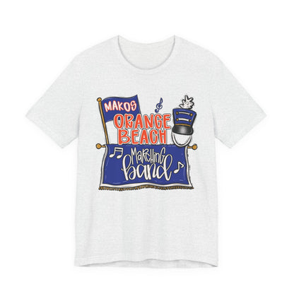 Adult Orange Beach Marching Band Tee - Bella Canvas