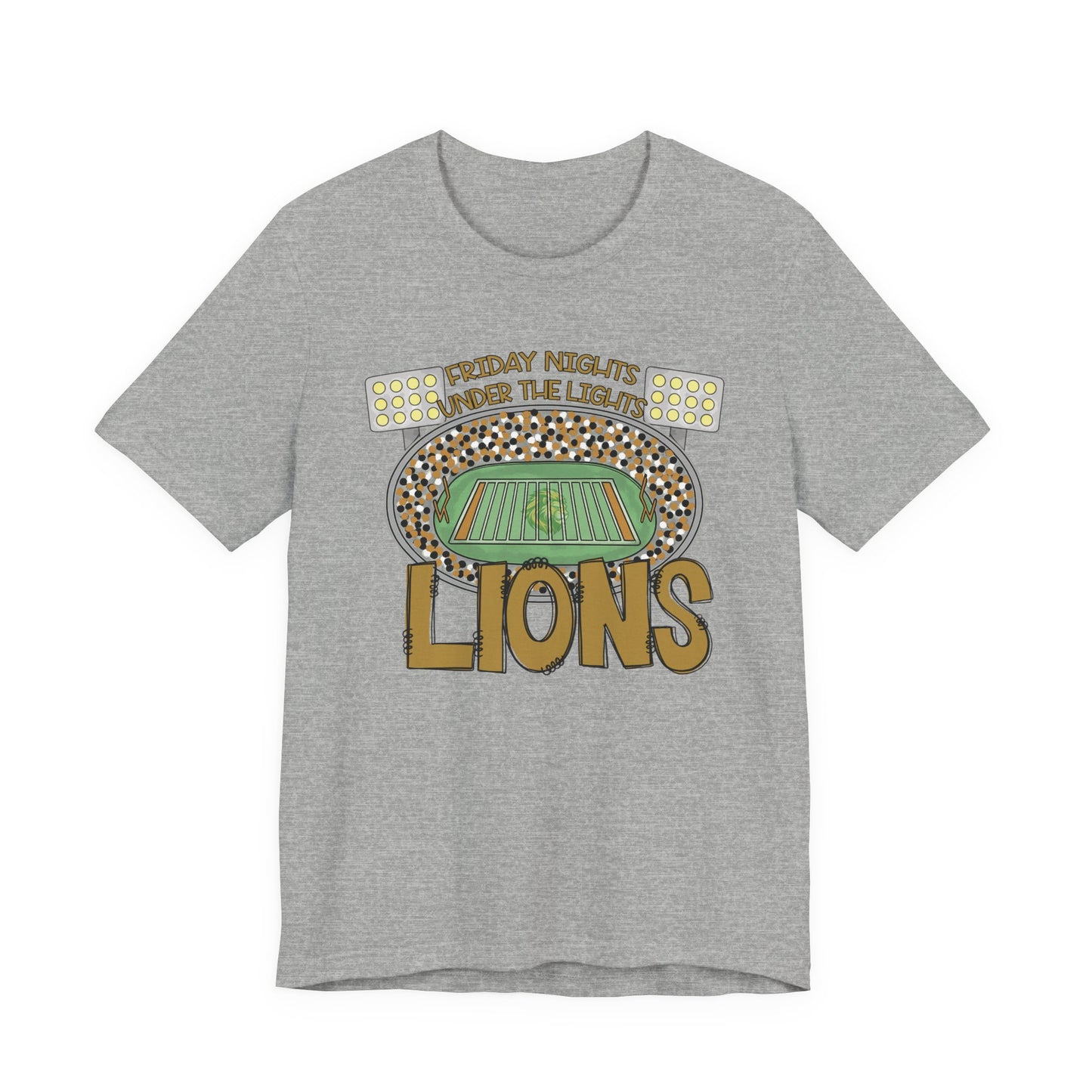 Adult LionsFriday Nights Under the Lights Tee - Bella Canvas