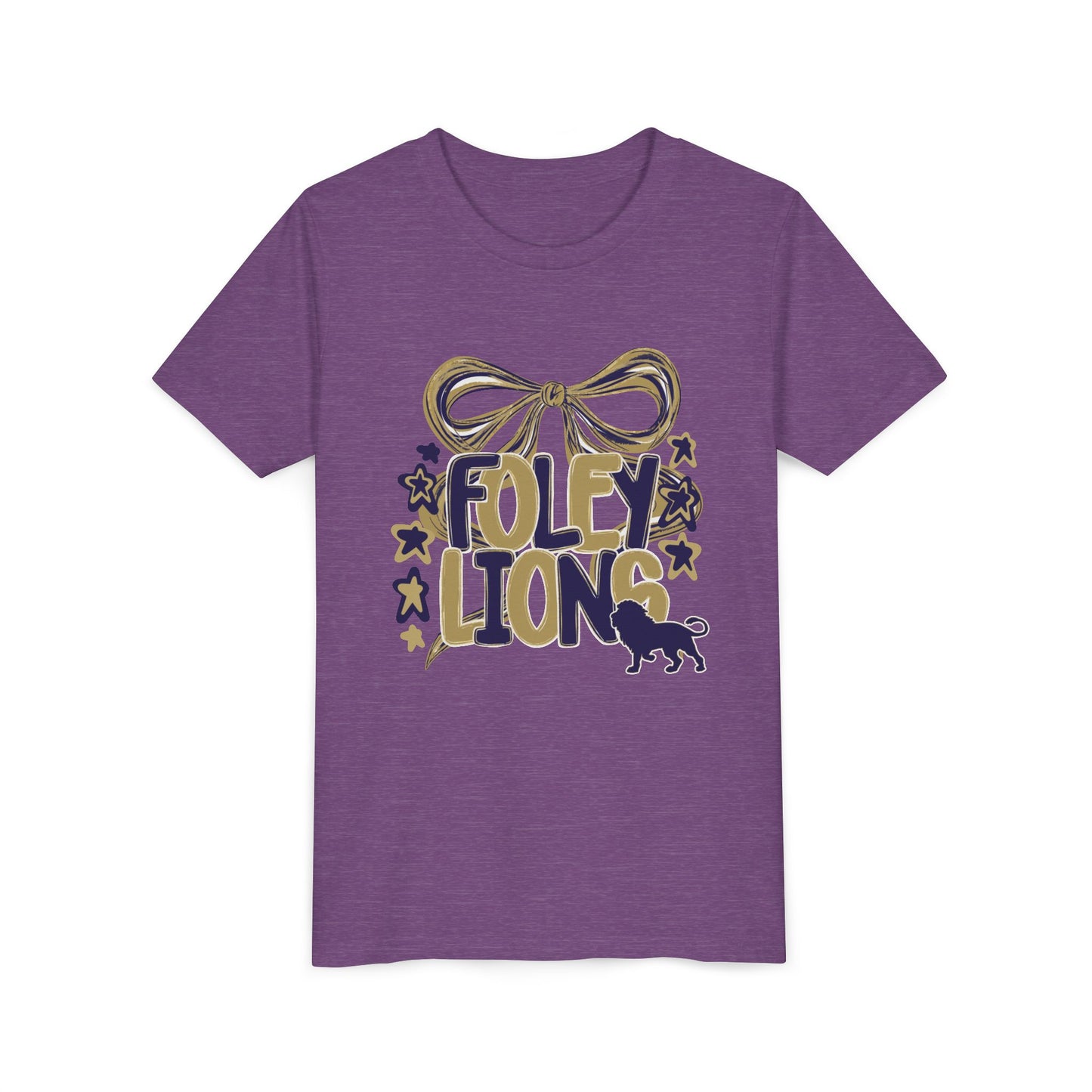 Youth Foley Lions Bow Tee - Bella Canvas