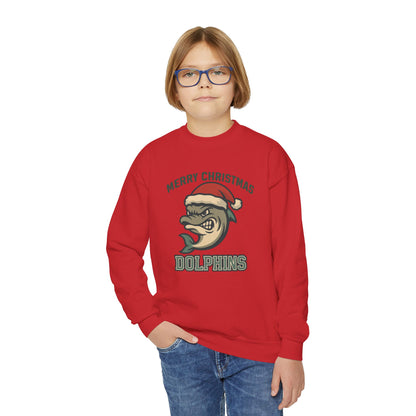 Merry Christmas Dolphins Sweatshirt - Gildan
