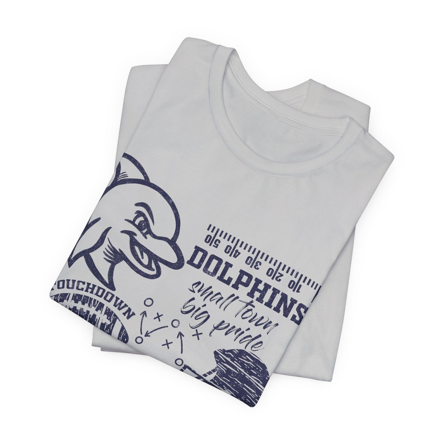Adult Dolphin Football Tee - Bella Canvas