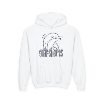 Youth Dolphins Sketch Hoodie - Gildan