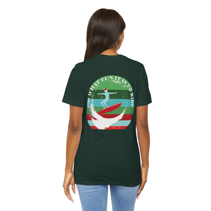 Adult Christmas Surfing Tee - Bella Canvas