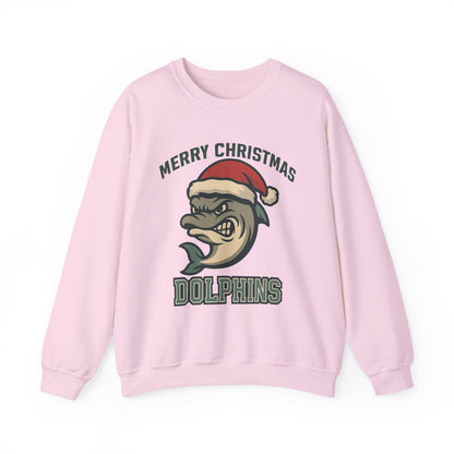 Merry Christmas Dolphins Sweatshirt - Gildan
