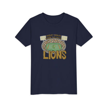Youth Lions Friday Nights Under the Lights - Bella Canvas