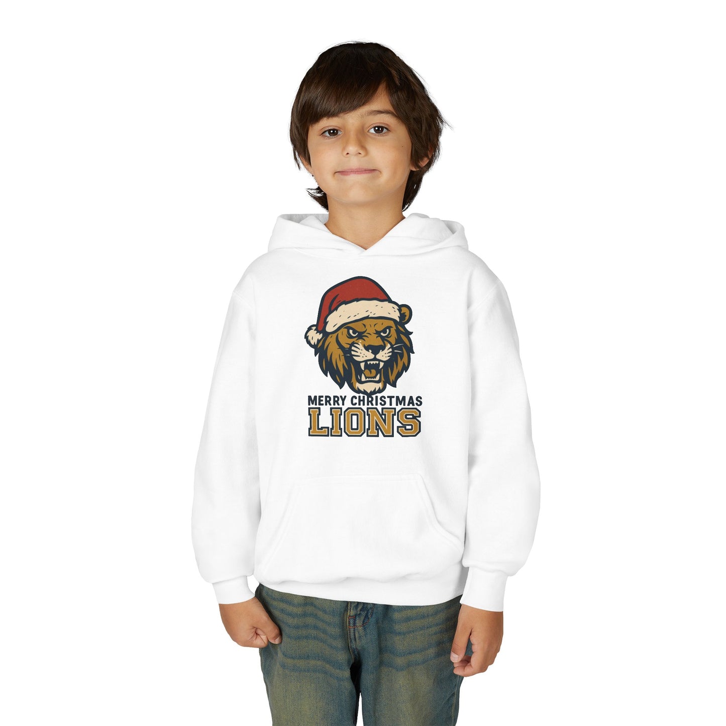 Merry Christmas Lions Hoodie - Gildan