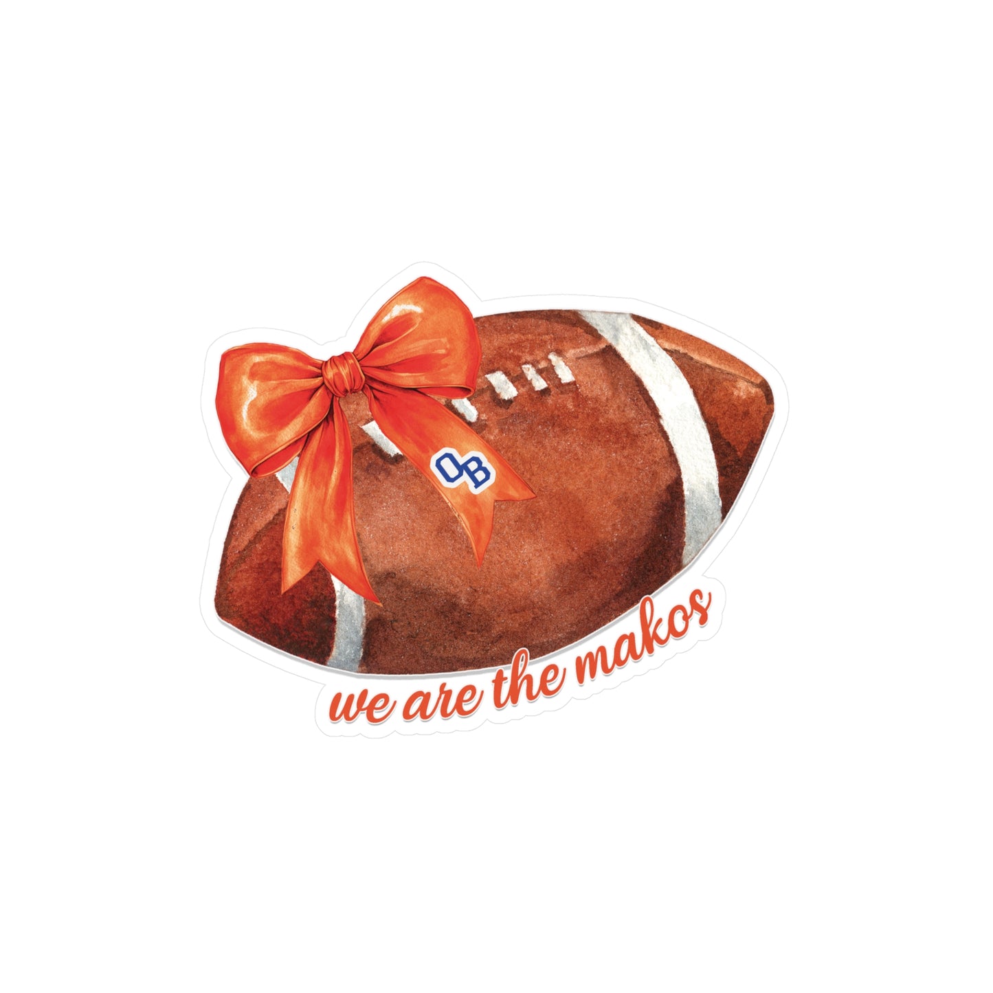 We Are The Makos Football Themed Kiss-Cut Vinyl Decals