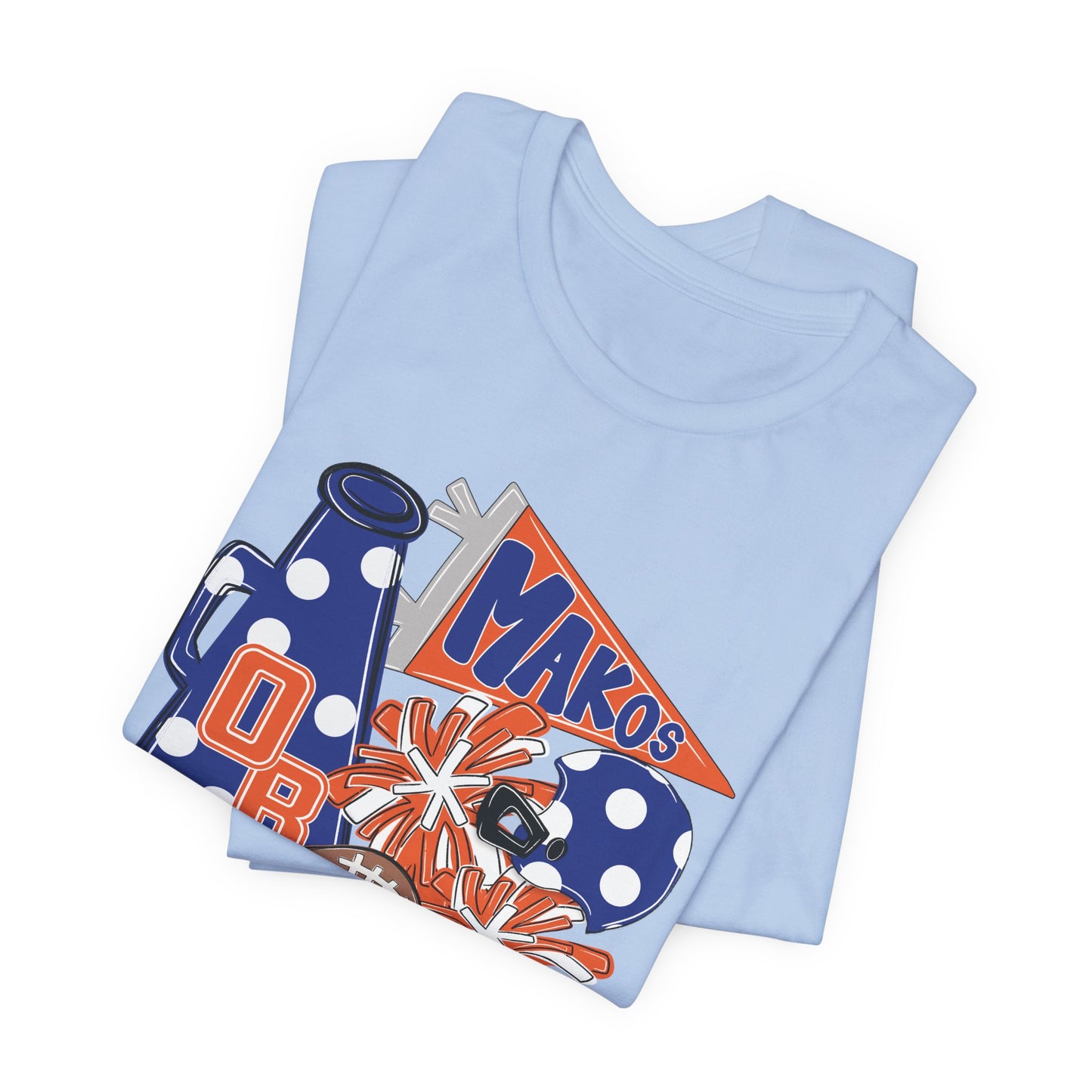Adult Mega Makos Spirit Football Tee - Bella Canvas