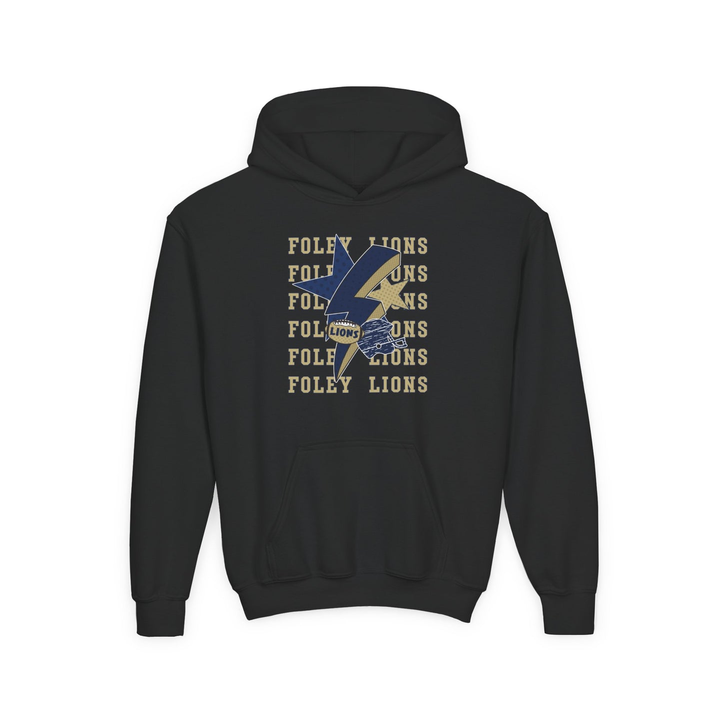 Youth Lions Lightning Football Hoodie
