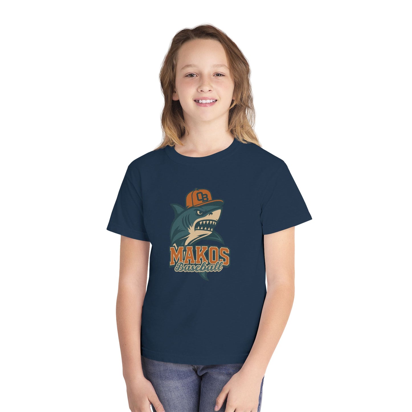 Makos Youth Baseball Tee - Comfort Colors
