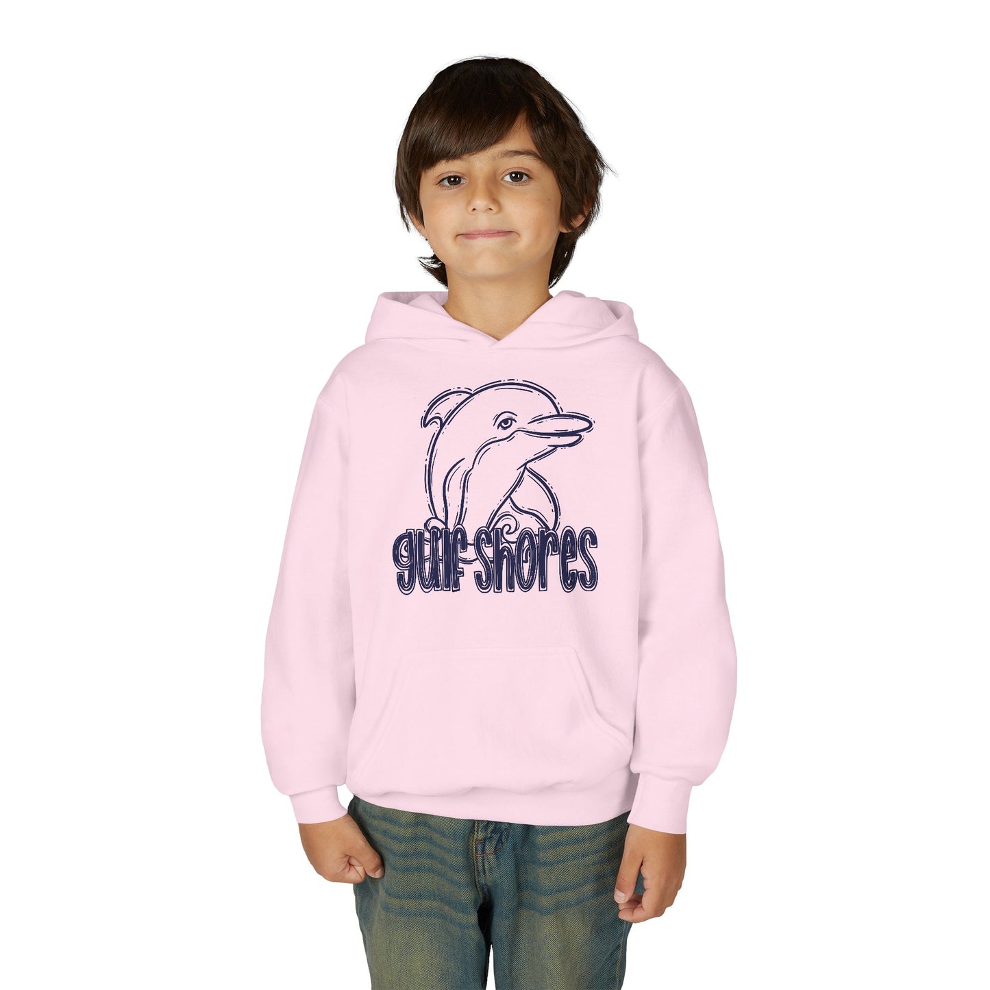 Youth Dolphins Sketch Hoodie - Gildan