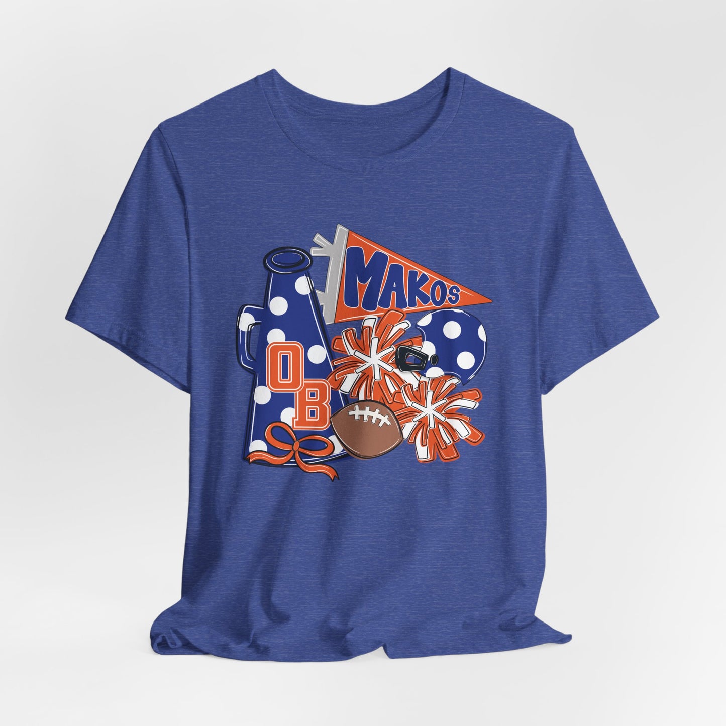 Adult Mega Makos Spirit Football Tee - Bella Canvas