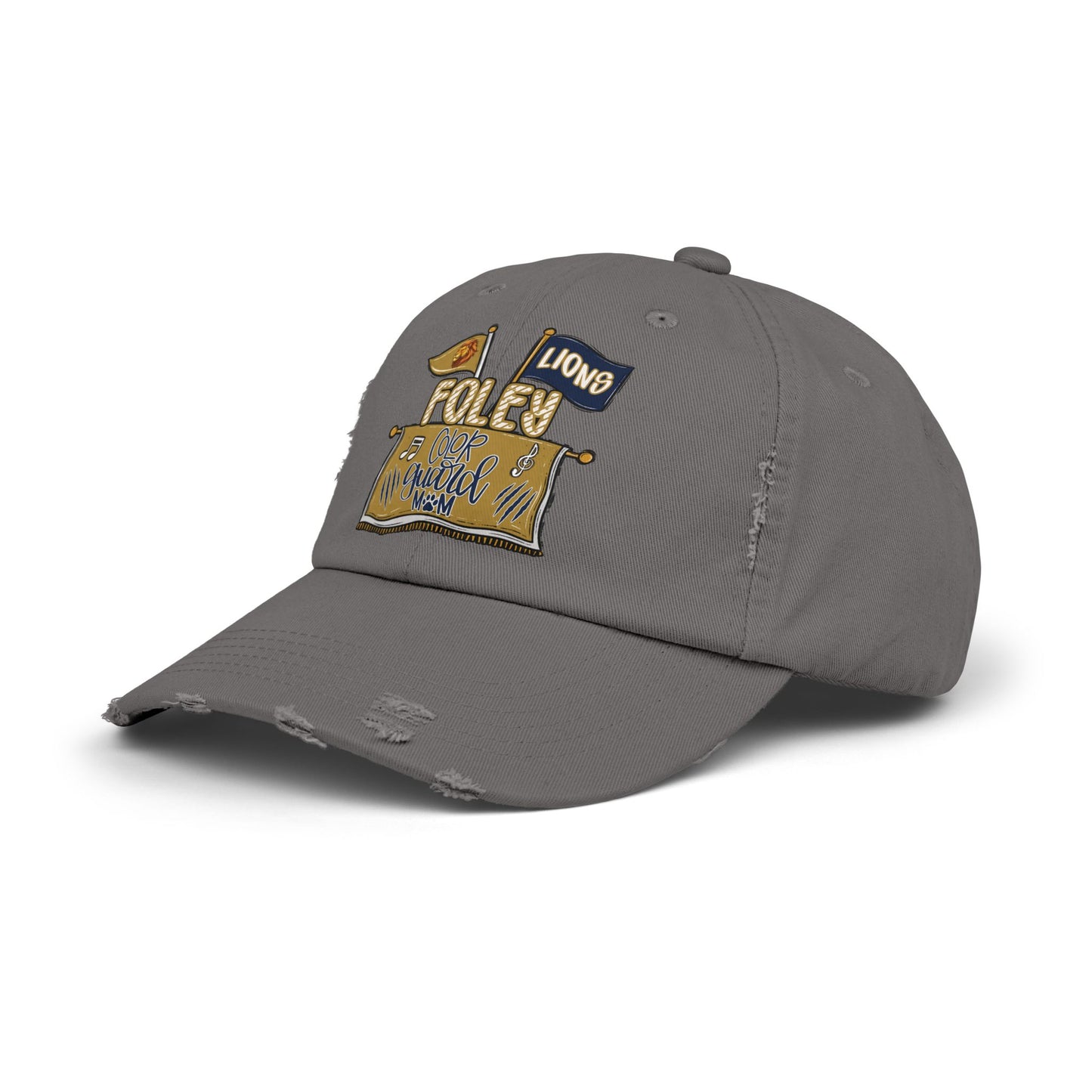 Lions Color Guard Mom Distressed Cap