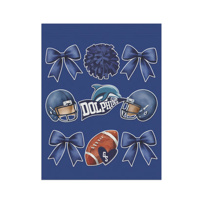 Dolphins Football & Cheer Garden Banner & Game Day Flag
