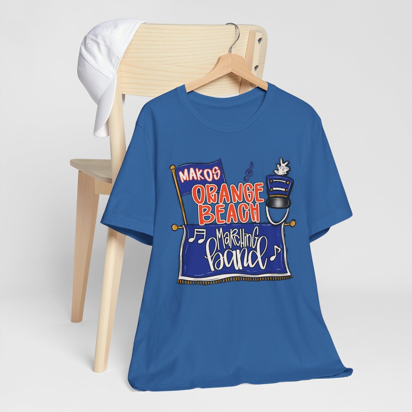 Adult Orange Beach Marching Band Tee - Bella Canvas