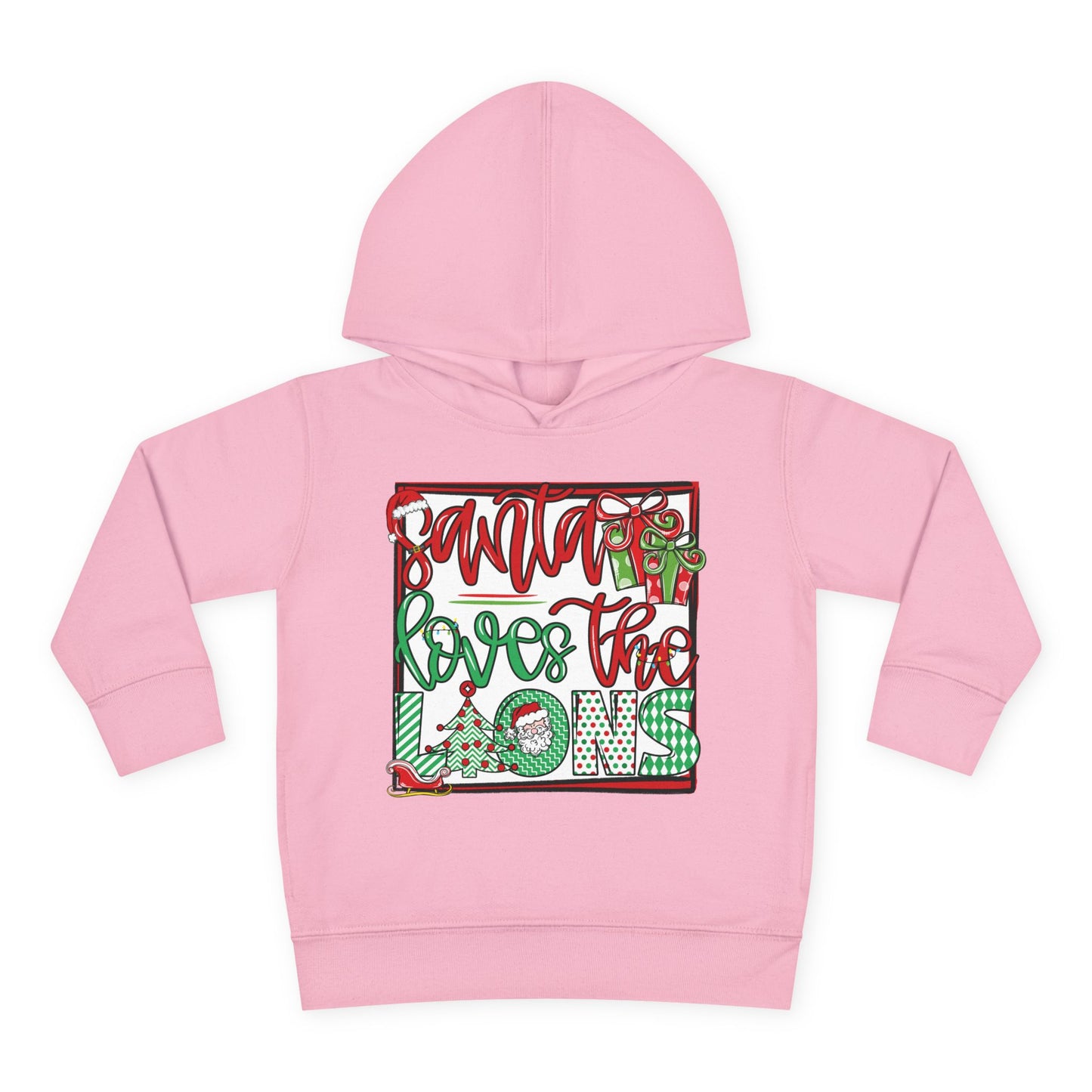 Santa Loves The Lions Toddler Hoodie