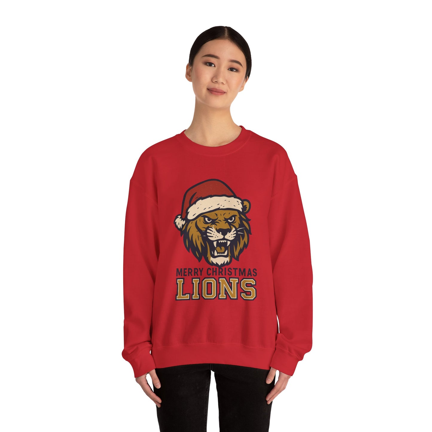 Merry Christmas Lions Sweatshirt — Gildan