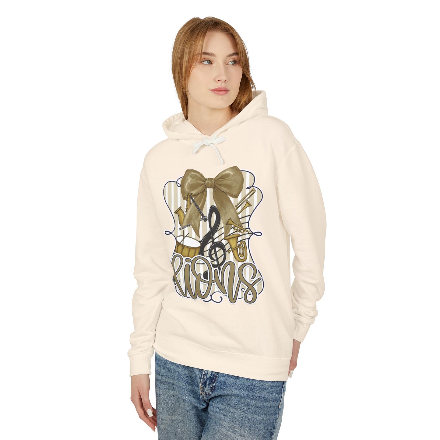Adult Lions Coquette Band Hoodie - Comfort Colors