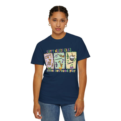 Happy Mardi Gras Jazz T-Shirt — Let the Good Times Roll Shirt