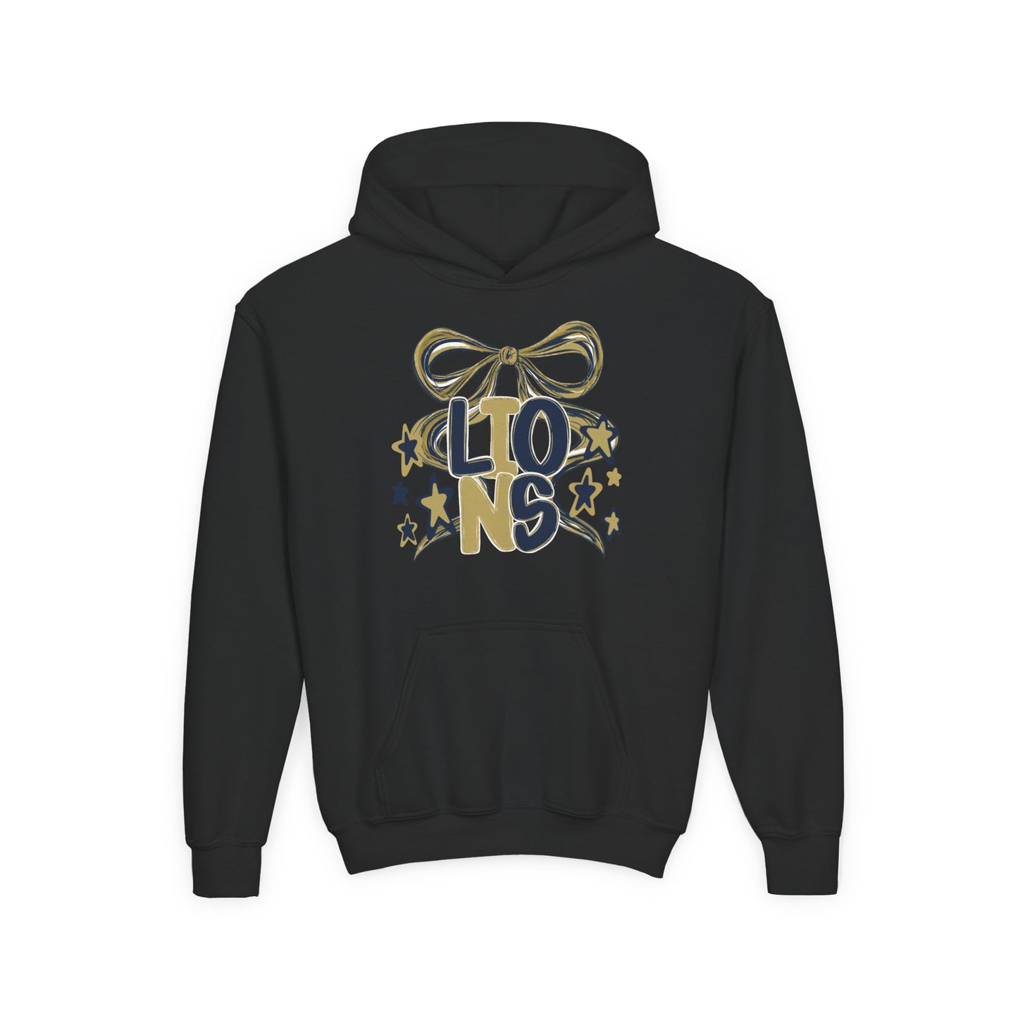 Youth Lions Twirly Ribbon Hoodie