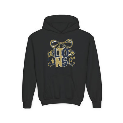 Youth Lions Twirly Ribbon Hoodie