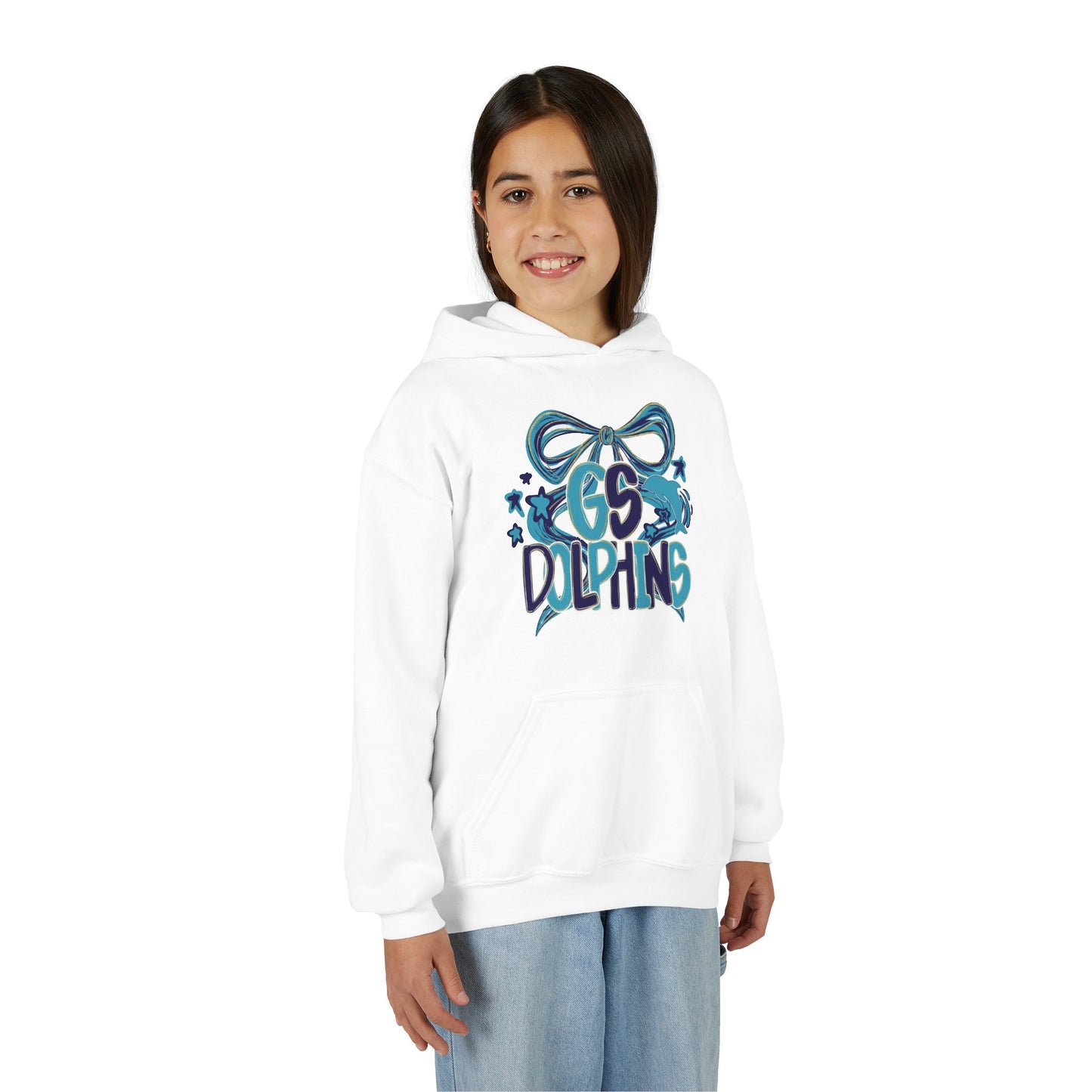 Youth GS Dolphins Bow Tee - Gildan