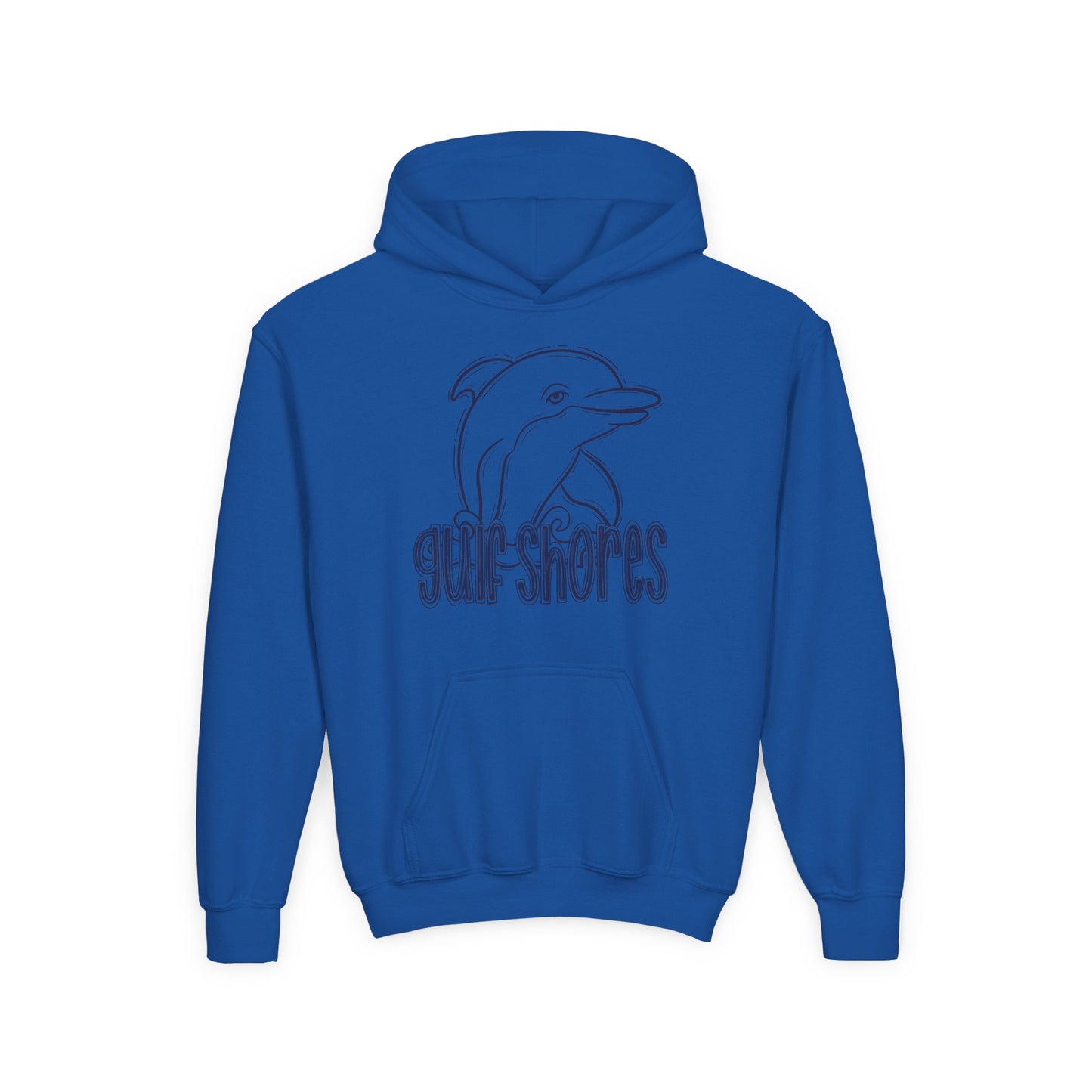 Youth Dolphins Sketch Hoodie - Gildan
