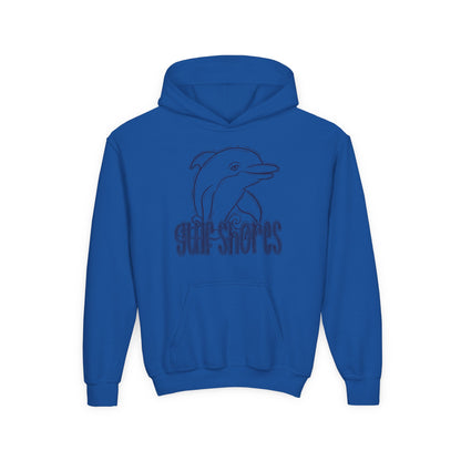 Youth Dolphins Sketch Hoodie - Gildan