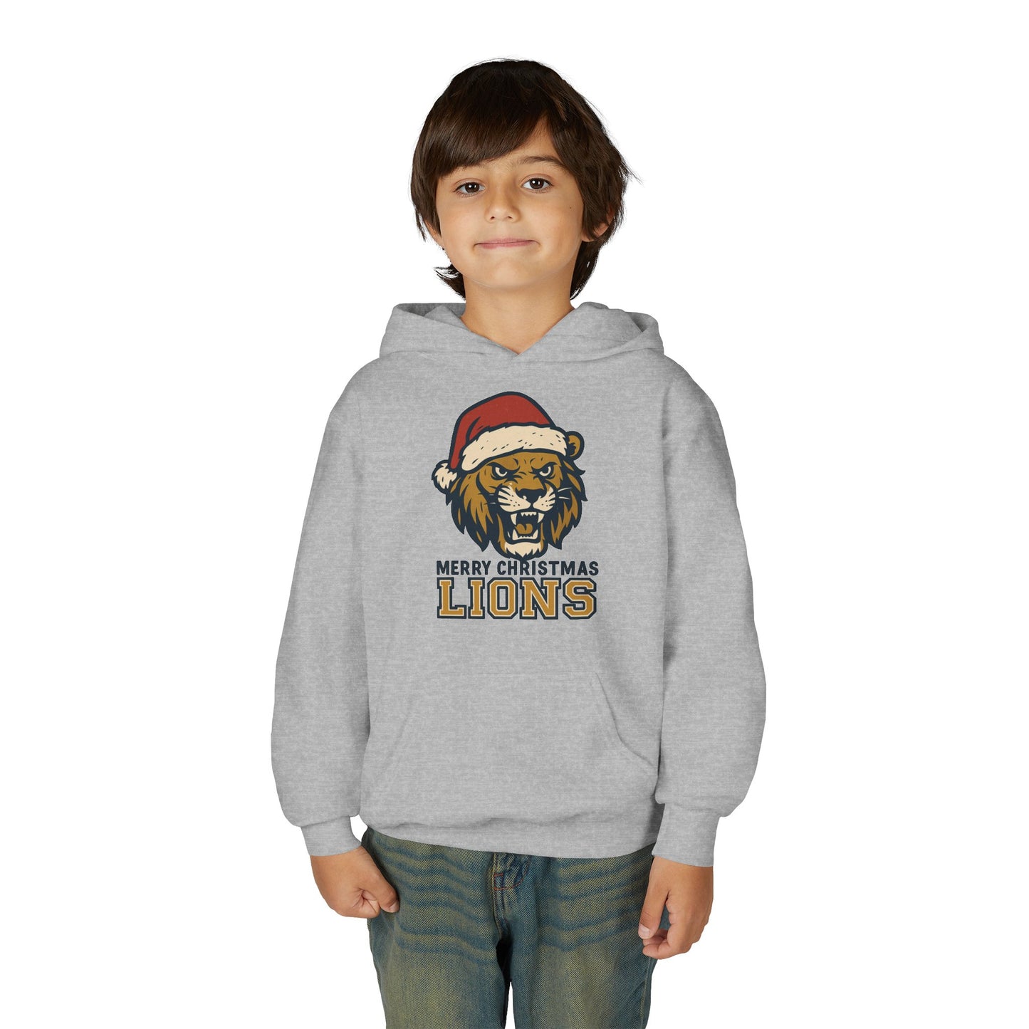 Merry Christmas Lions Hoodie - Gildan