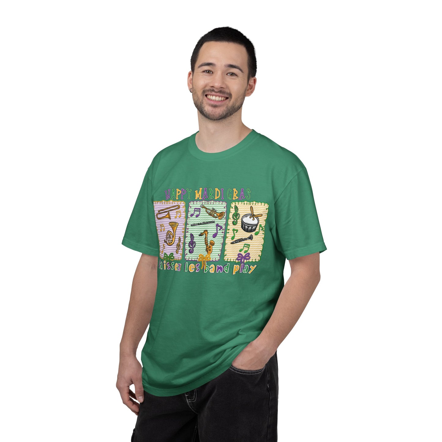 Happy Mardi Gras Jazz T-Shirt — Let the Good Times Roll Shirt