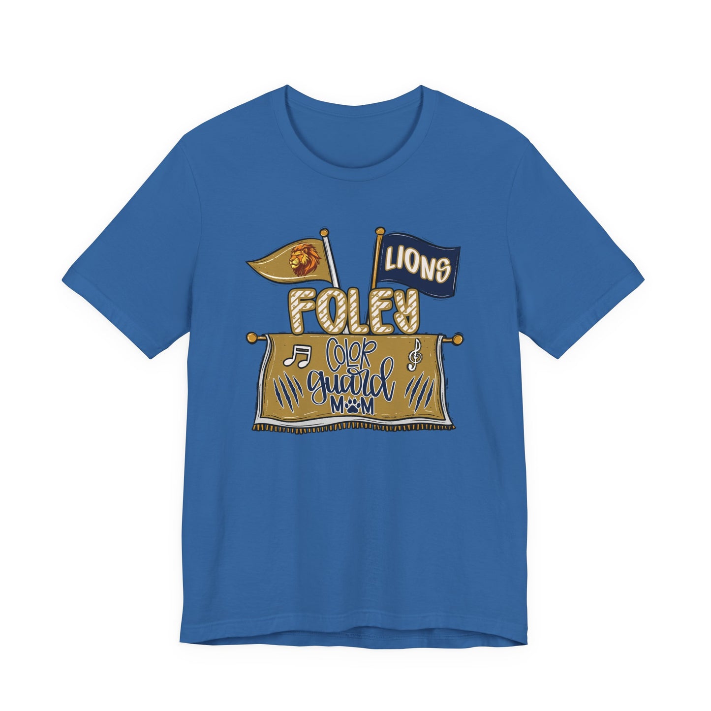 Adult Lions Color Guard Mom Tee - Bella Canvas