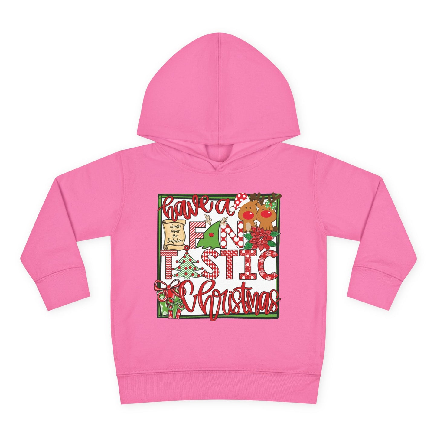 Dolphins Fintastic Christmas Toddler Hoodie