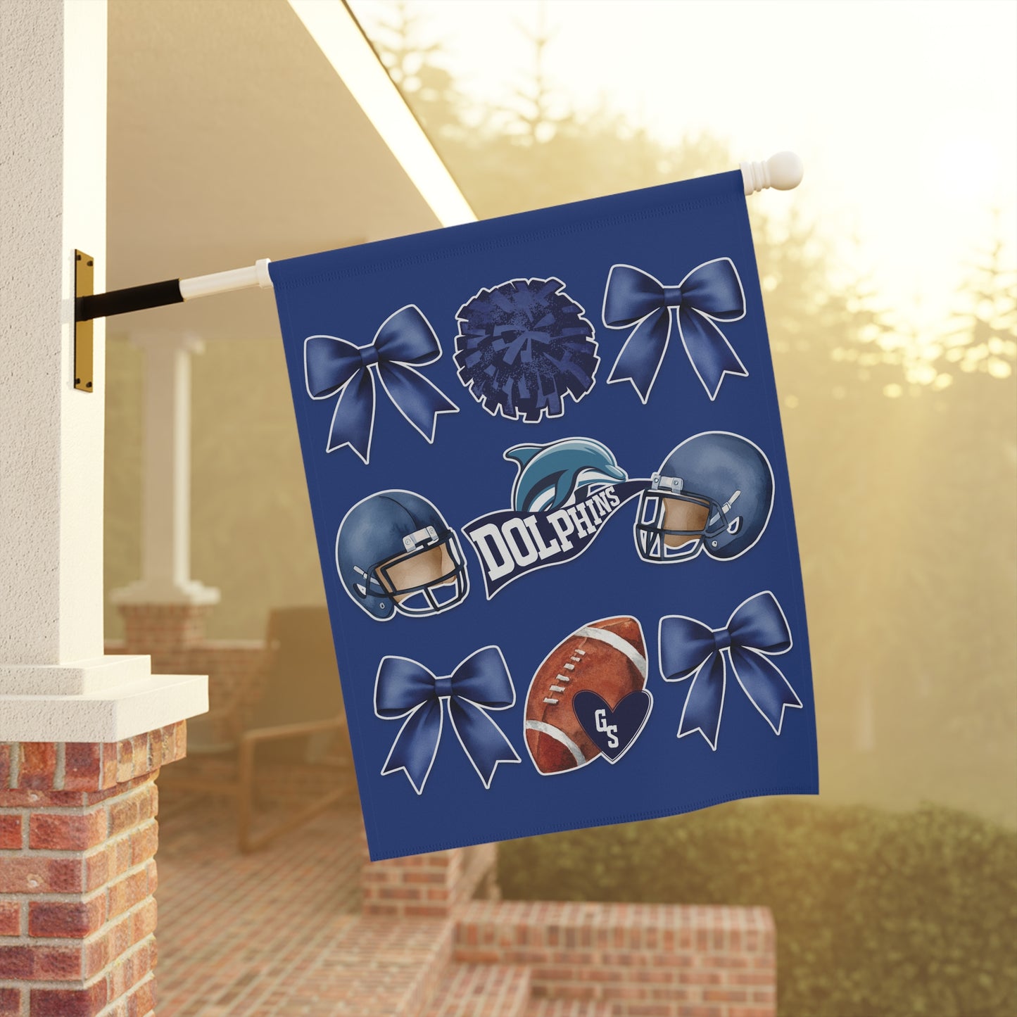 Dolphins Football & Cheer Garden Banner & Game Day Flag