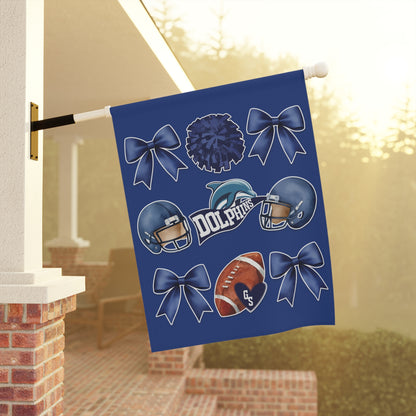 Dolphins Football & Cheer Garden Banner & Game Day Flag