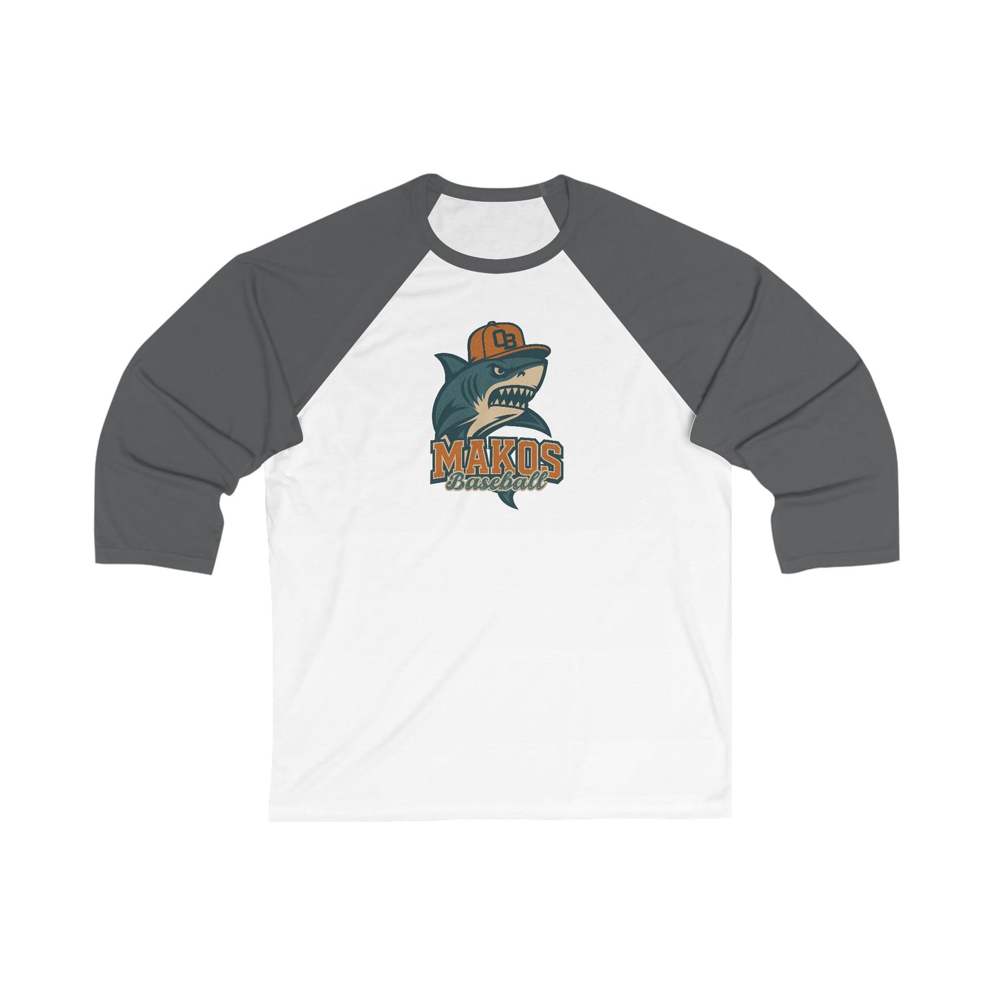 Makos Baseball Raglan - Bella Canvas