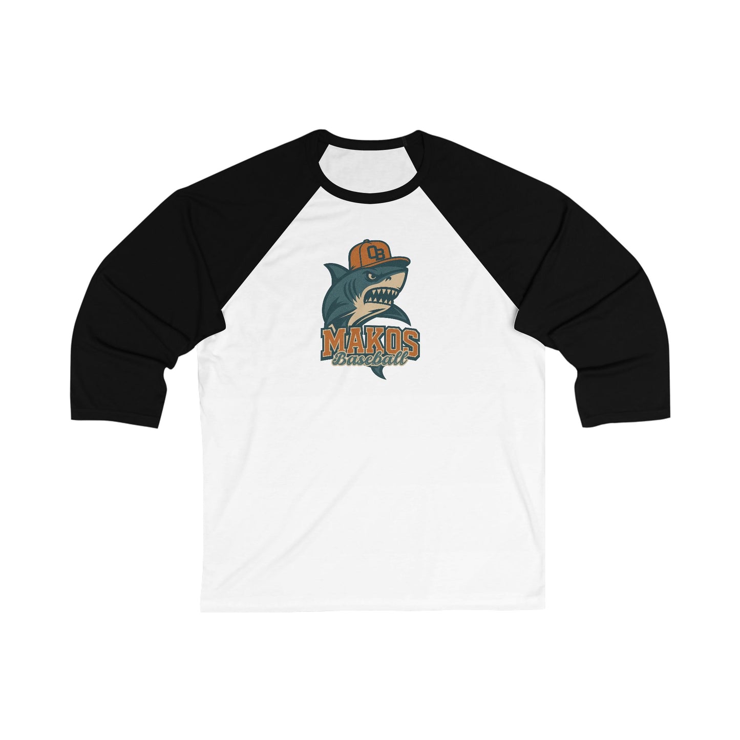 Makos Baseball Raglan - Bella Canvas