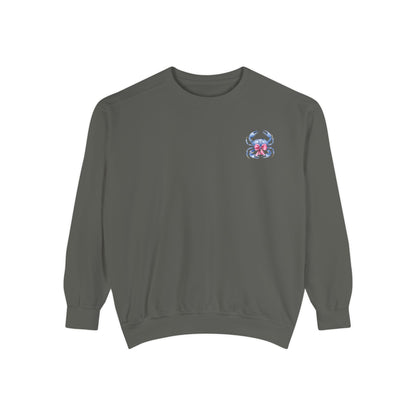 Adult Ono Island Preppy Crab Sweatshirt - Comfort Colors