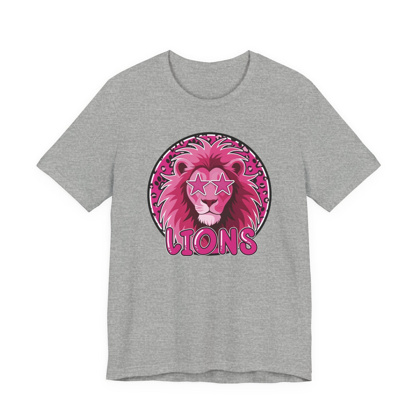 Preppy Pink Lion Tee - Bella Canvas