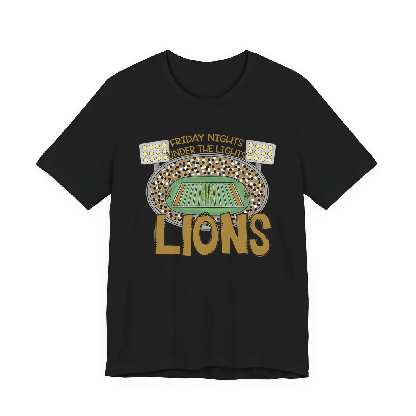 Adult LionsFriday Nights Under the Lights Tee - Bella Canvas