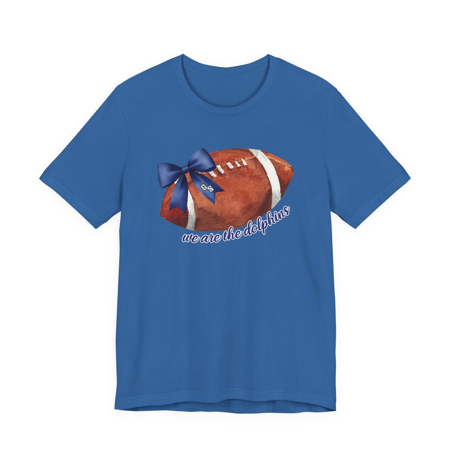 Adult Dolphins Coquette Football Tee