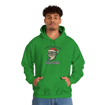 Merry Christmas Dolphin Hoodie - Gildan